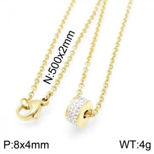 SS Gold-Plating Necklace - KN117112-JM