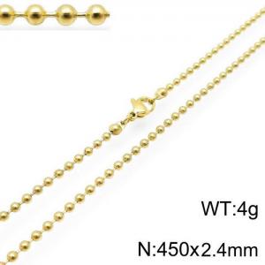 Staineless Steel Small Gold-plating Chain - KN117654-Z