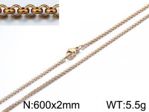 Staineless Steel Small Gold-plating Chain - KN117983-Z