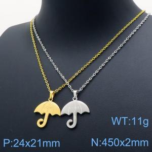 Stainless Steel Lover Necklace - KN118201-JG