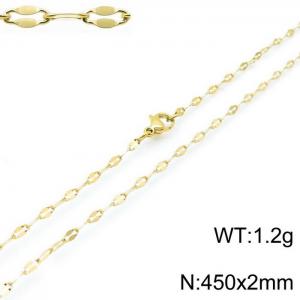 Staineless Steel Small Gold-plating Chain - KN118247-Z
