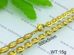 SS Gold-Plating Necklace - KN11829-Z