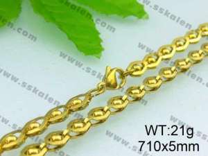 SS Gold-Plating Necklace - KN11830-Z
