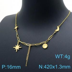 SS Gold-Plating Necklace - KN1196472-HM