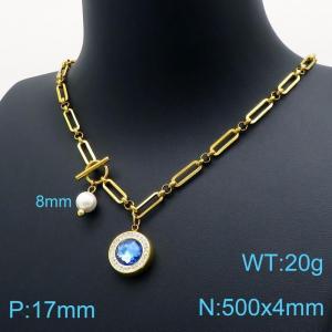 SS Gold-Plating Necklace - KN1196562-Z