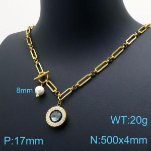 SS Gold-Plating Necklace - KN1196568-Z