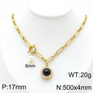 SS Gold-Plating Necklace - KN1196570-Z