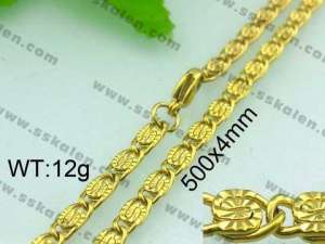 SS Gold-Plating Necklace - KN12002-Z