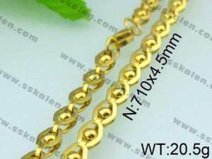 SS Gold-Plating Necklace - KN12710-Z