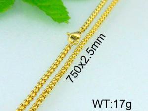 Staineless Steel Small Gold-plating Chain - KN13028-Z