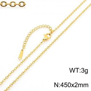 Staineless Steel Small Gold-plating Chain - KN15765-Z