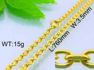 Staineless Steel Small Gold-plating Chain - KN15883-K