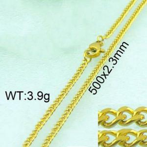 Simple personality men and women's double-sided fine Gold-plating Chain - KN16286-Z