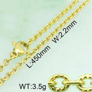 Staineless Steel Small Gold-plating Chain - KN18164-Z