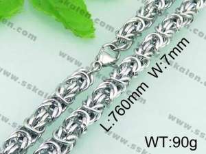 Stainless Steel Necklace  - KN18377-Z