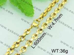 SS Gold-Plating Necklace  - KN18535-Z