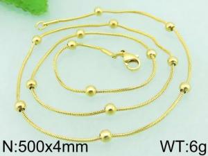 SS Gold-Plating Necklace - KN19318-ME