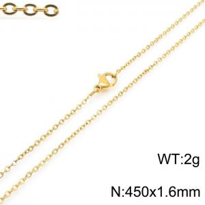 Staineless Steel Small Gold-plating Chain - KN19532-Z