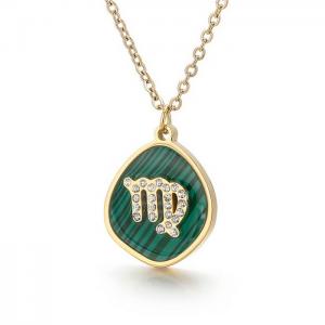 SS Gold-Plating Necklace - KN196883-K