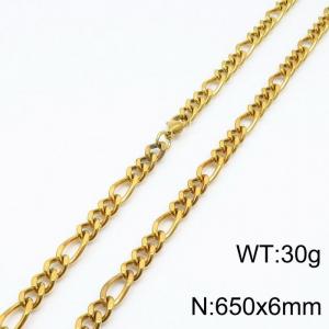 SS Gold-Plating Necklace - KN197211-Z