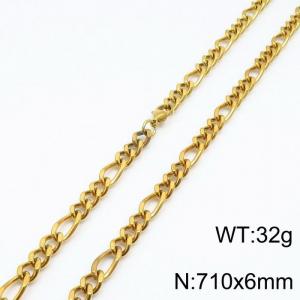 SS Gold-Plating Necklace - KN197212-Z