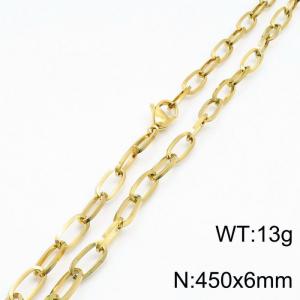 SS Gold-Plating Necklace - KN197231-Z