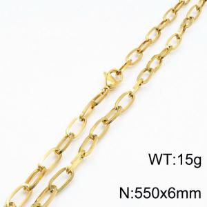SS Gold-Plating Necklace - KN197233-Z