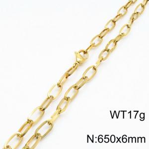 SS Gold-Plating Necklace - KN197235-Z