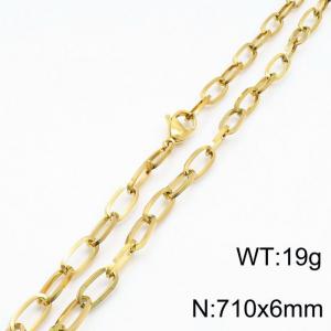 SS Gold-Plating Necklace - KN197236-Z