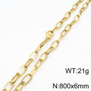 SS Gold-Plating Necklace - KN197238-Z