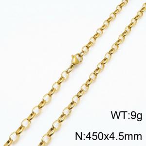 SS Gold-Plating Necklace - KN197247-Z