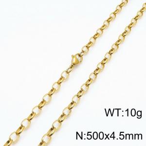 SS Gold-Plating Necklace - KN197248-Z