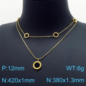 SS Gold-Plating Necklace - KN197575-HM