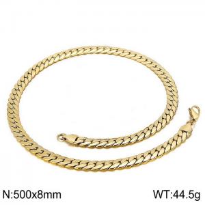 SS Gold-Plating Necklace - KN198131-K