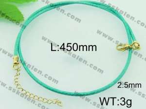 Stainless Steel Clasp with Fabric Cord - KN19887-Z