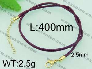 Stainless Steel Clasp with Fabric Cord - KN19889-Z