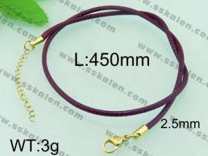 Stainless Steel Clasp with Fabric Cord - KN19890-Z