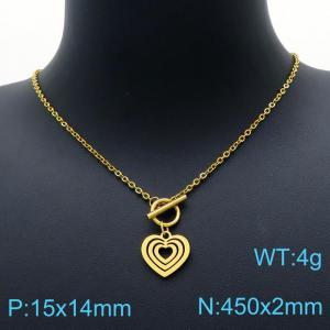 SS Gold-Plating Necklace - KN198902-Z