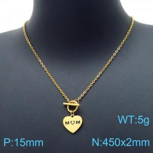 SS Gold-Plating Necklace - KN198911-Z