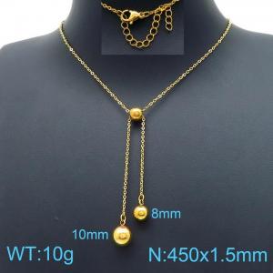 SS Gold-Plating Necklace - KN198917-Z