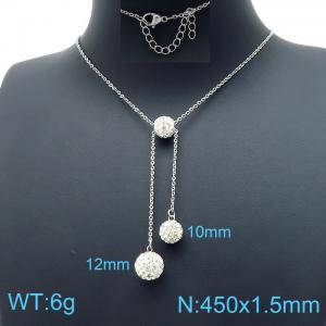 Stainless Steel Stone Necklace - KN198920-Z
