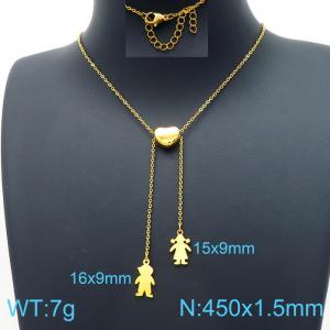 SS Gold-Plating Necklace - KN198922-Z