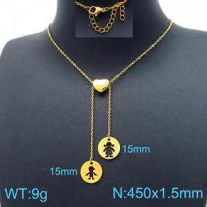 SS Gold-Plating Necklace - KN198933-Z