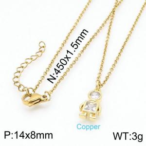 Copper Necklace - KN198962-CJ