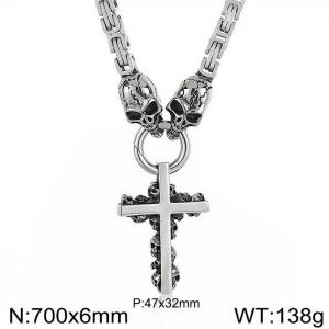 Stainless Skull Necklaces - KN199266-Z