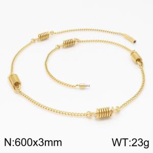 SS Gold-Plating Necklace - KN199331-KLHQ