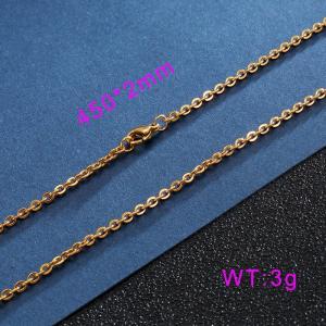 Cross chain O-chain pendant with fine chain flat chain Small Gold-plating Chain - KN19964-Z
