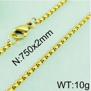 Staineless Steel Small Gold-plating Chain - KN19966-Z