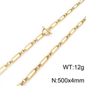 SS Gold-Plating Necklace - KN200005-Z