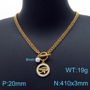 Stainless Steel Stone Necklace - KN200012-Z